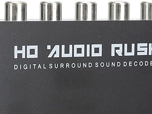 Decodificador de áudio, 5.1 canal estéreo DTS/AC - 3 Decodificador de áudio, coaxial óptico digital para conversor de áudio analógico, com portas de saída CEN/FR/FR/SL/SR/SW, para players de vídeo/DVD, etc, etc, etc,