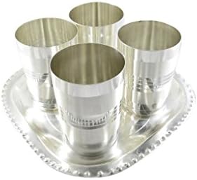Idéias de presente de ouro Goldgiftideas Silver bandeja de vidro amrapali bandeja de vidro, conjunto de copos, óculos de água conjunto de 4
