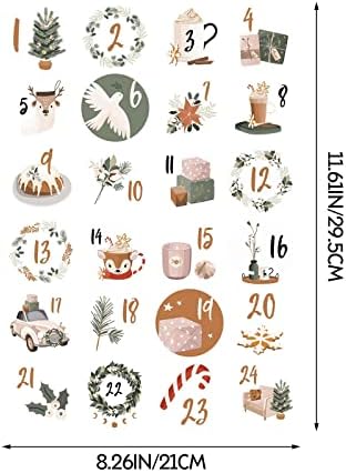 Adesivos adesivos de presentes 24 de natal selo de natal selo rount sticks adesivos de cozinha timers para cozinha