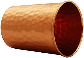 Atração Coloque o copo de cobre, o design revestido de laca, martelado, conjunto de 6, 300 ml cada