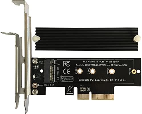 Bejavr M.2 NVME para PCIE 3.0/4.0 X4 Adaptador, NVME/AHCI SSD para PCIE Cartão de expansão PCIE com solução de invasor de