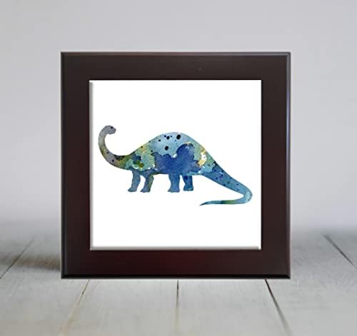 Brontosaurus azul abstrato abstrato de arte decorativa de arte