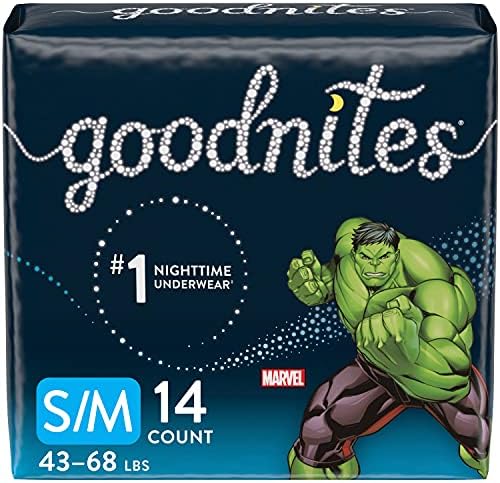 Goodnites Nighttime Bedwetting Underwear, Boys S/M, 14 CT