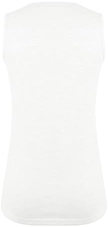 Camiseta camiseta feminina feminina impressão camisa de moda de pescoço com tanque de pescoço camisa de treino sem mangas de calda casual camiseta