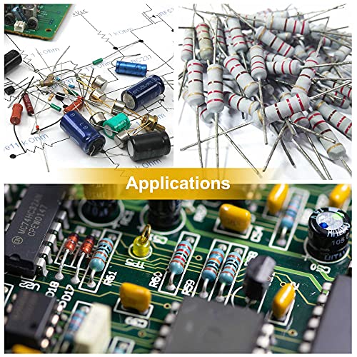 UXCELL 40PCS 1,5K OHM Resistor, 3W 5% Tolerância Resistores de filmes de óxido de metal, chumbo, prova de chama para projetos