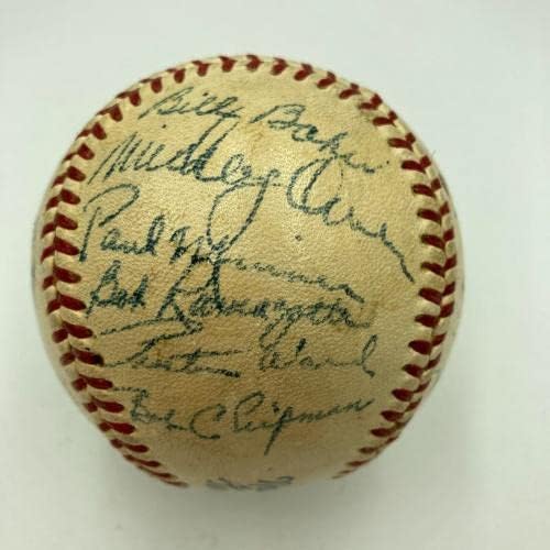 A equipe de 1950 do Chicago Cubs assinou o Baseball Official da Liga Nacional - Baseballs autografados