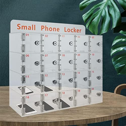 Mhdunuesk Cell Phone Locker, 20 slots Chole Cell Phone Locker, armário de celular com porta de carregamento e chaves independentes,