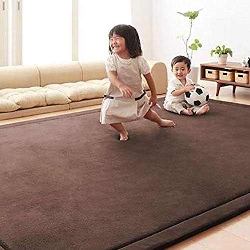 Tapete de rastejamento para crianças para sala de estar, tapetes seguros para bebês, quarto do bebê, 3 cm de espessura de lã de lã de coral tapete cinza claro: 150x200cm