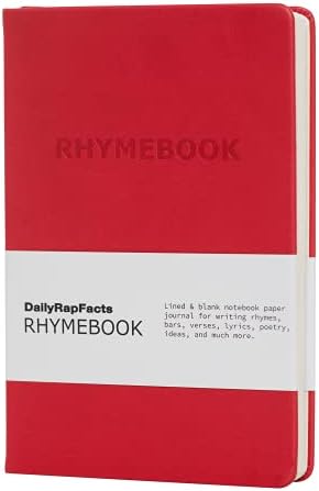 DailyRAPFFATS RHYMEBOOK - Jornal de notebook de capa dura e em branco para rimas, letras, compositores, idéias e mais, 5,75 x8.25