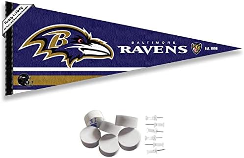 Baltimore Ravens Pennant Banner e Wall Tack Pads