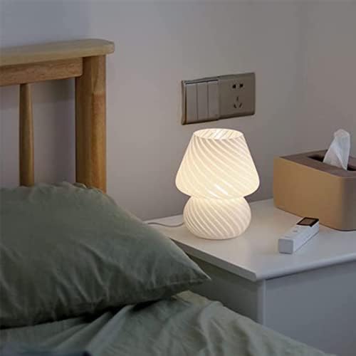 Lâmpada de cogumelo de vidro Koxhox para quartos, estética moderna luminária de cogumelos
