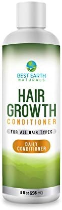Condicionador de crescimento capilar para apoio ao crescimento saudável do cabelo, perda de cabelo, cabelo de crescimento lento e rajinidade para homens e mulheres 8 onças