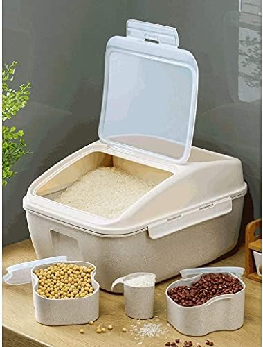 Recipientes de armazenamento de cereais kekeyang recipiente de armazenamento de caixa de arroz 20 kg de arroz com cisterna caixa de armazenamento de arroz doméstico caixa de armazenamento caixa de armazenamento totalmente selada e 10 kg de recipiente de armazenamento caixa de armazenamento de arroz