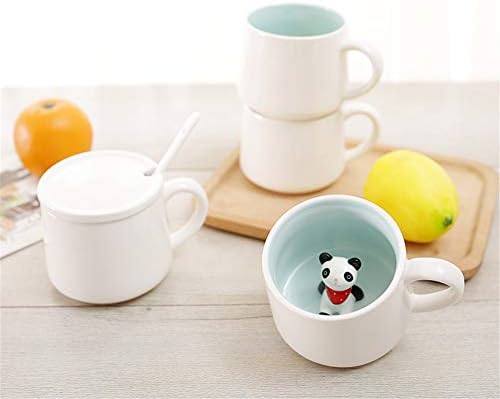 Lemon Park Surprise 3d Coffee Caneca Animal dentro de 12 oz com cachorro, copo de cerâmica artesanal de desenho animado,
