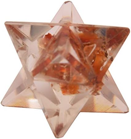 Carnelian Orgone Merkaba Star Geometria Sagrada Aura Cura Platônica Cristal Naturais Divina EMF Proteção