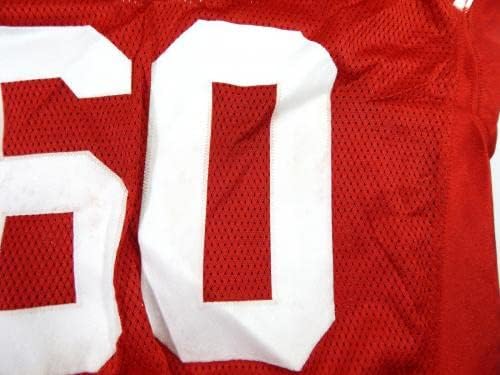 2009 San Francisco 49ers Nick Howell 60 Jogo emitiu Red Jersey 48 DP41585 - Jerseys não assinados da NFL usada