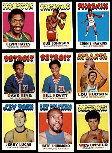 1971-72 Topps Basketball Complete Conjunto Ex