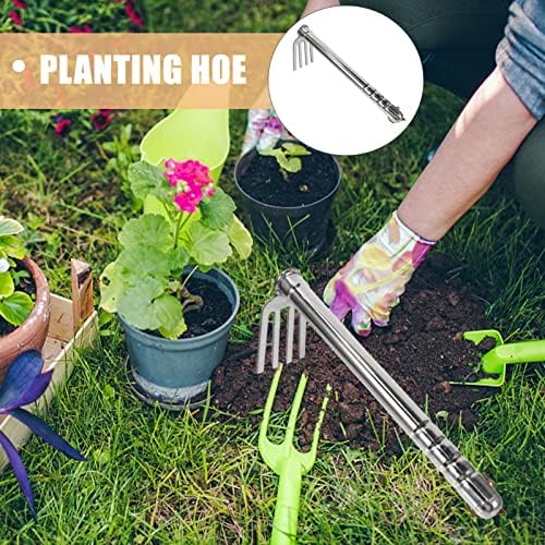 Yardwe aço inoxidável aço enxuta pesada enxada de ferramentas de mão jardinagem jardinagem de ervas daninhas transplantando escavador cultivador agricultura leme para plantar
