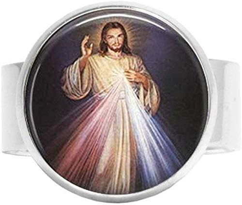 Jóias católicas da misericórdia divina Jóias de jóias de jóias anel de charme vintage
