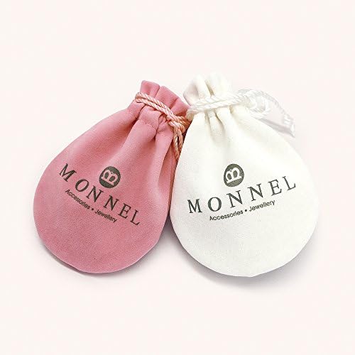 Monnel P563 Vários Little Love Hearts Charms de vidro Marcadores de vidro Tags para decorações de festa com bolsa de veludo- Conjunto