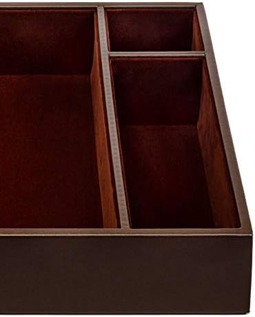 Dacasso Chocolate Brown Leather Conference Organizer Bandey