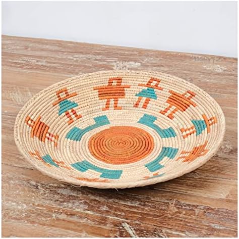 OUSS Chic cesta de parede rústica decoração de bambu na bandeja de cesta de decora de casa artesanal para decoração
