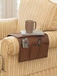 Organizador de cadeira de sofá de couro laminet - bronzeado