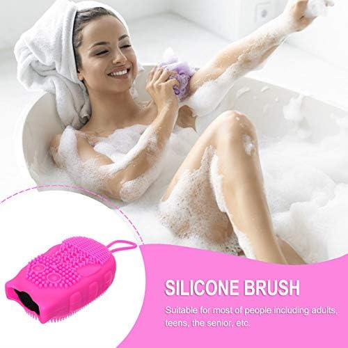 Escova de banho de silicone 1pc 1pc escova de chuveiro confortável pincel de limpeza de corpo seguro