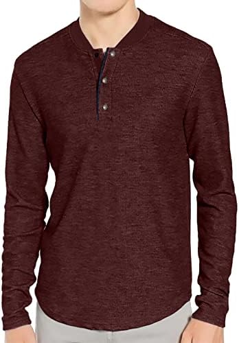 Male outono e inverno cor de cor sólida camiseta superior gurtleneck buttton blusa de manga comprida camisetas secas