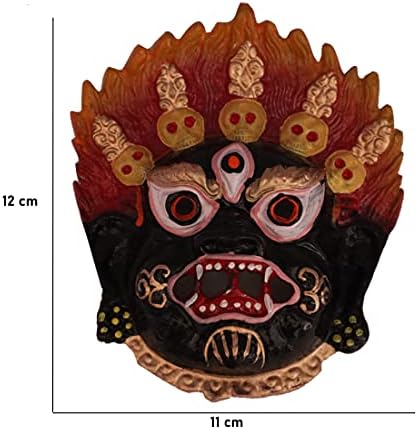 Shoppersduniya Blue Mahakal Face Mask para Nazar Battu Mal Proteção e Energias Negativas | Casa, escritório, sala de