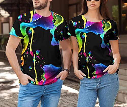 Camisas femininas de Linnhoy Men camisetas unissex 3D Impressão gráfica de moda