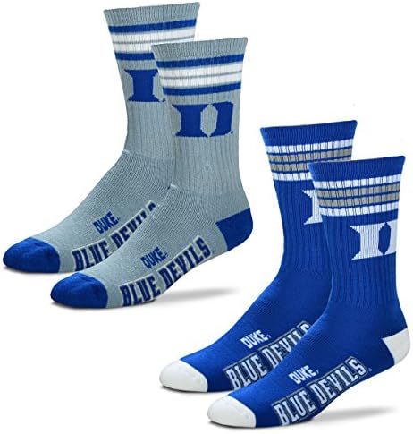 Para os pés descalços, NCAA -4 Stripe Deuce deces do tamanho de meias grandes e médios