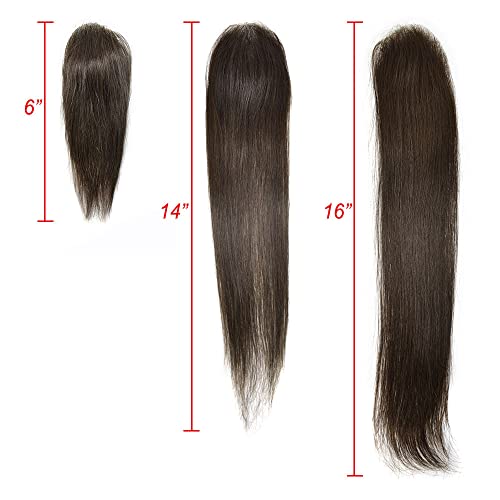 Toppers de cabelo dos EUA para mulheres 6x8 cm Clear Poly Hair Belrown Para uma ligeira perda de cabelo, capa de cabelo