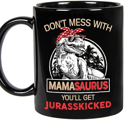 Mamasauro personalizado T rex dinossauro engraçado Mama Saurus Family Matching, não mexa com Mamasaurus t rex, presente