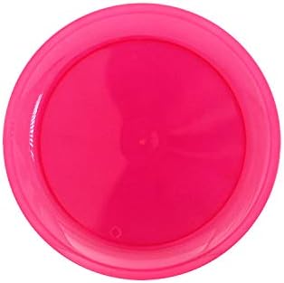 Partidos de Plástico Hard Plastic de 6 polegadas de Placas de 6 polegadas/Placas de Sobremesa, Rosa Neon, 20 CONTAGEM