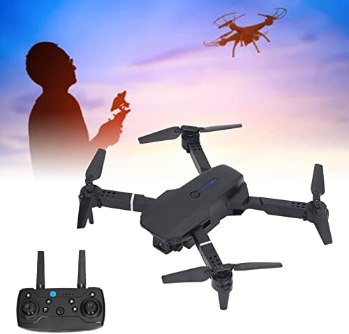 Drone de 4 eixo RC com câmera dupla 4K HD para adultos iniciantes, rotação 3D dobrável FPV RC Quadcopter com pairar de alto posicionamento, voo de trajetória, conexão de aplicativo