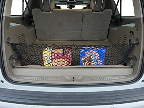 Envelope Style Automotive Elastic Trunk Cargo Net para GMC Yukon 2015-2020 - Organizador do tronco premium e armazenamento - rede de bagagem para SUV - organizador de carros para GMC Yukon 2015-2020
