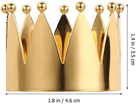 Ringos de guardanapo do Doitool Crown 6pcs Antecedutores de aço inoxidável portadores de guardana