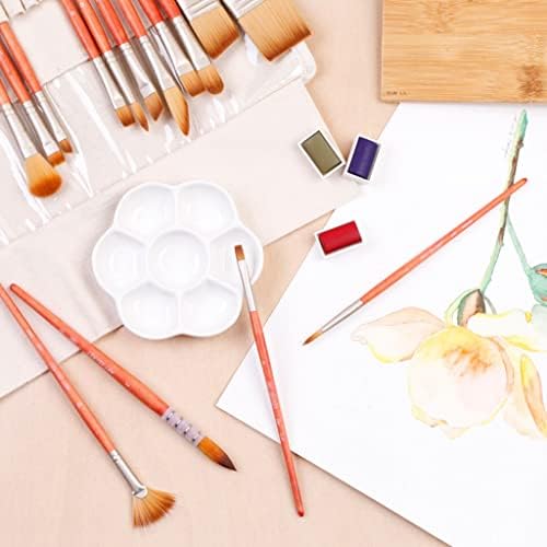 CCBUY 24pcs Art Set Aquarela Brushes Artistic com caixa de lápis para acrílico e desenho de pintura a óleo