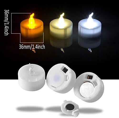 AGPTEK Timer Nenhuma Flicker sem chamas LED Velas operadas por bateria há muito duradouras para festas para festas de férias de casamento