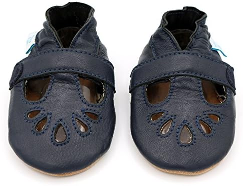 Sapatos de bebê de peixe dotty, sapatos de berço de couro de couro feminino
