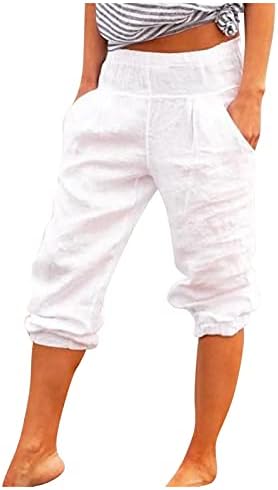 Calças de vestido petite para mulheres negócios casuais e calças de calças de algodão casual de algodão casual de algodão