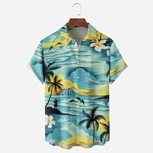 2023 nova flor de camisa curta de manga curta ao estilo de praia de verão masculino relaxado casual camisa preguiçosa ioga conjunto de roupas