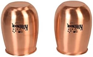 Kohinoor Craft ™ Pure Copper Tumblers Canecas de cobre - Conjunto de 2 | Canecas de cobre puro de saúde ayurvédica | Matt terminou o copo de coquetel de cobre