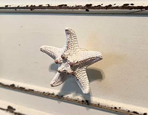 Puxadores de gavetas/gabinetes de gaveta de estrela do mar de bronze superior - parafusos incluídos - praia oceano