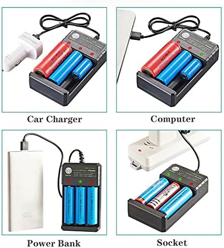 5V 1-2A Ion Li-Ion Smart USB Carregador de bateria 3 slots 70 * 25 * 125mm para mais baterias de lítio