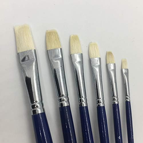 XDT839 Artista brilhante pincel de 6 peças conjunto de 6 peças cabelos de cabra macia extra longa24681012, aquarela de óleo