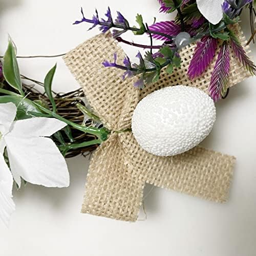 Gradza de inverno rústico Seza de páscoa imitação da primavera ovos brancos decorando a decoração da casa de fazenda Decoração de