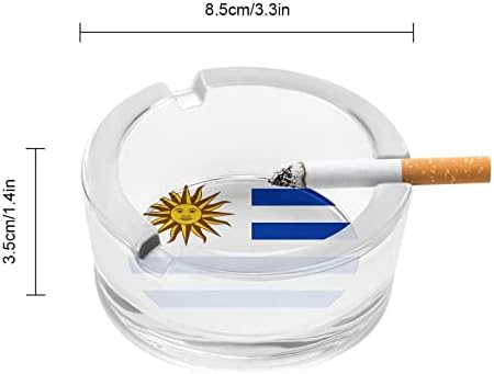 Cigarros de bandeira do Uruguai de vidro cinzas de mesa de mesa de charuto de mesa com gráfico engraçado para embarcações de decoração