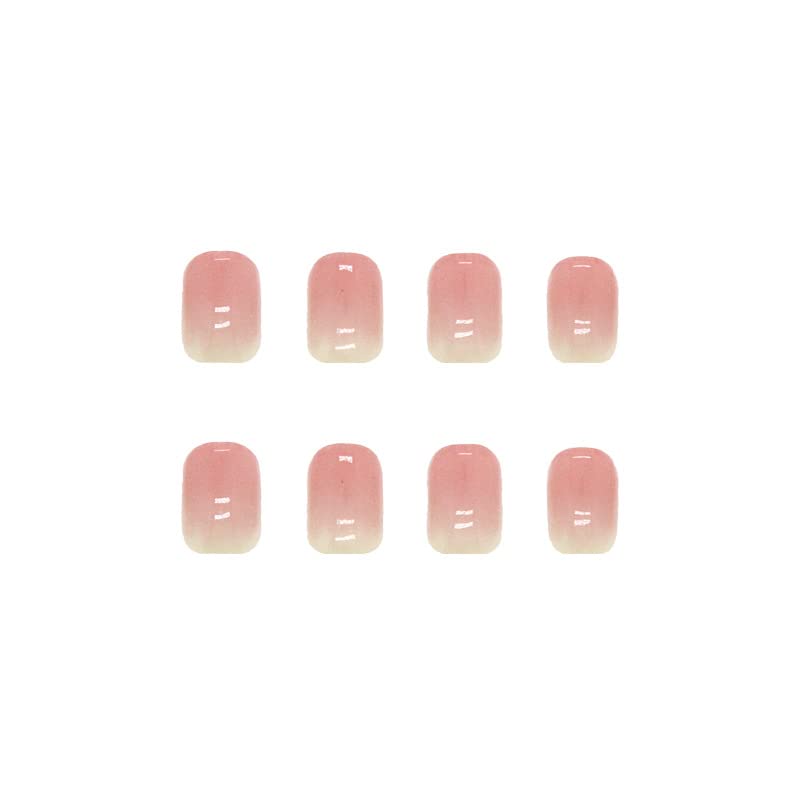 Eliongpu 24pcs Pressione Quadrado Pressione em unhas, False unhas Caixão de caixão Beck de unhas Gradiente de acrílico brilhante gradiente